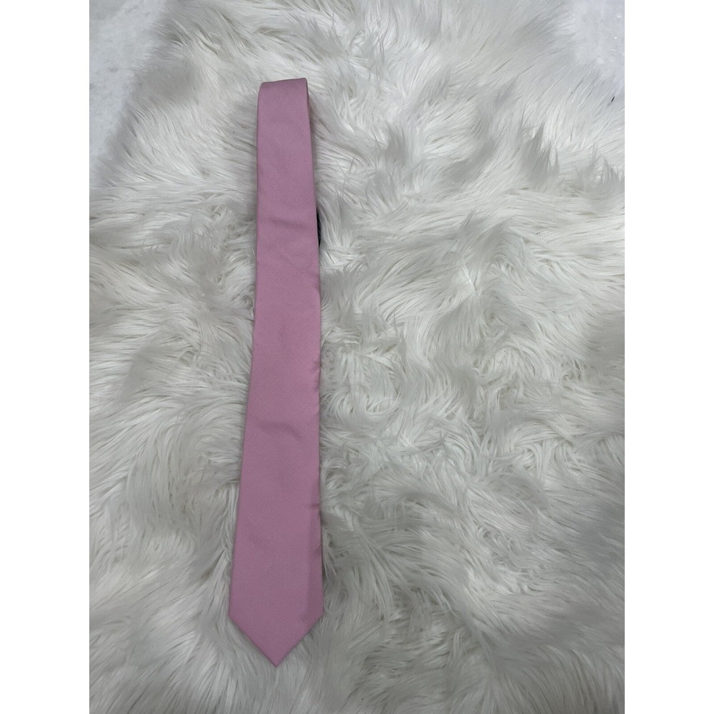 Club Room Mens Pink Seaside Solid Silk Blend Classic Neck Tie 58 x 3.25 New